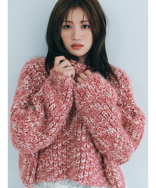 長袖ニット　fur fur FURFUR（ファーファー） 長袖ニット F レッド レディース : ZOZOTOWN