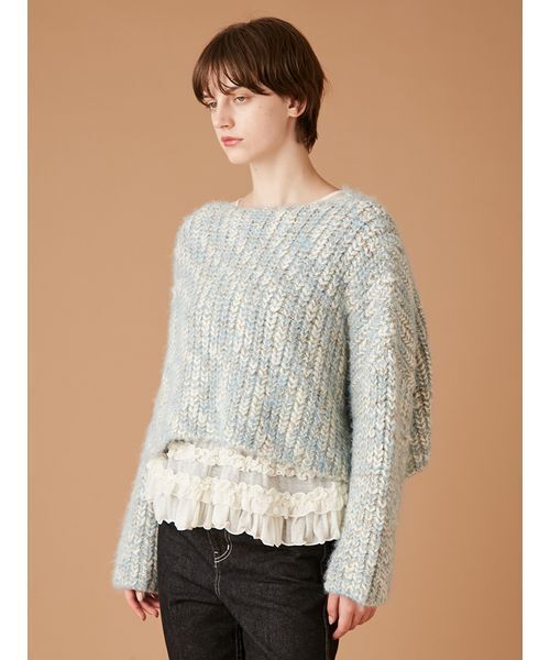 「FURFUR」 長袖ニット F レッド レディースの画像