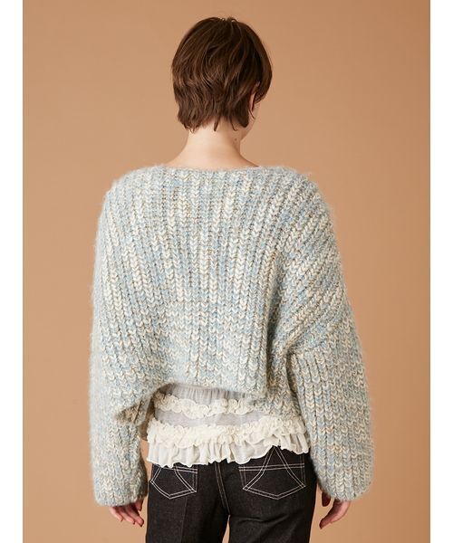 「FURFUR」 長袖ニット F レッド レディースの画像