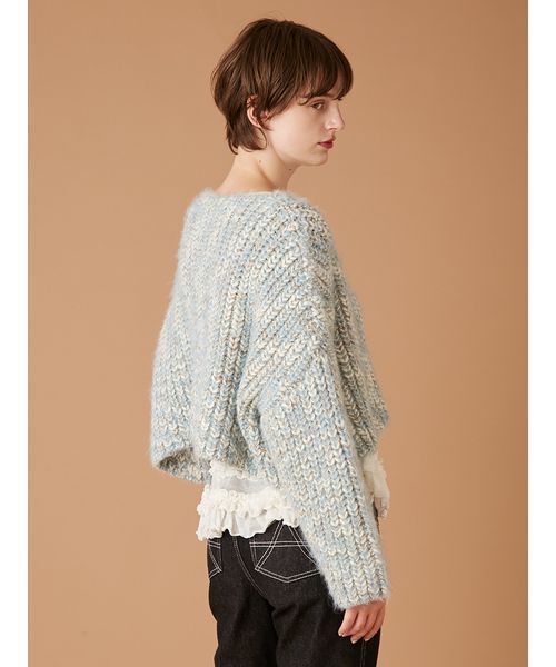 「FURFUR」 長袖ニット F レッド レディースの画像