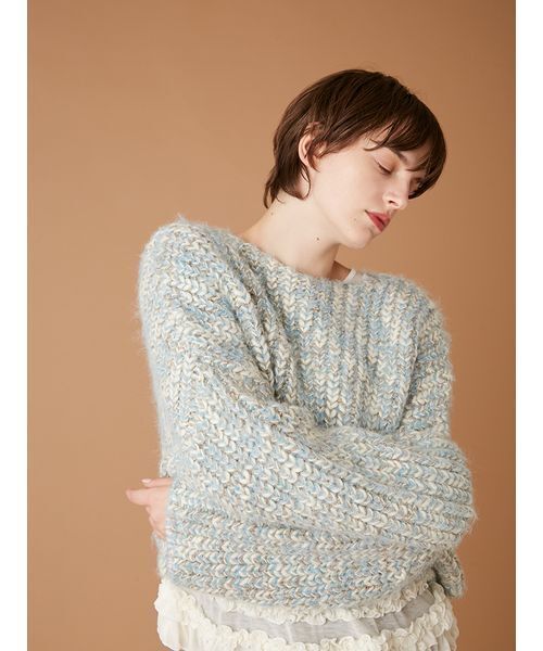 「FURFUR」 長袖ニット F レッド レディースの画像