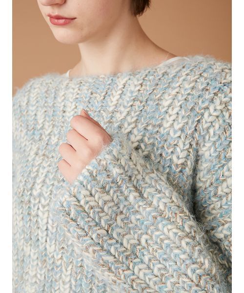 「FURFUR」 長袖ニット F レッド レディースの画像