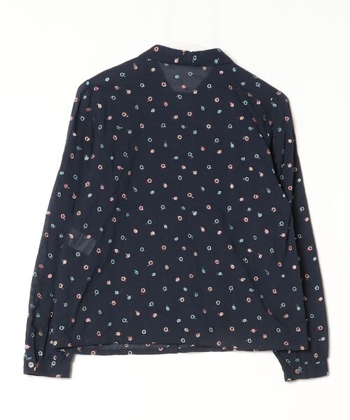 「Sally Scott」 ドット柄長袖シャツ - ネイビー レディース_画像2