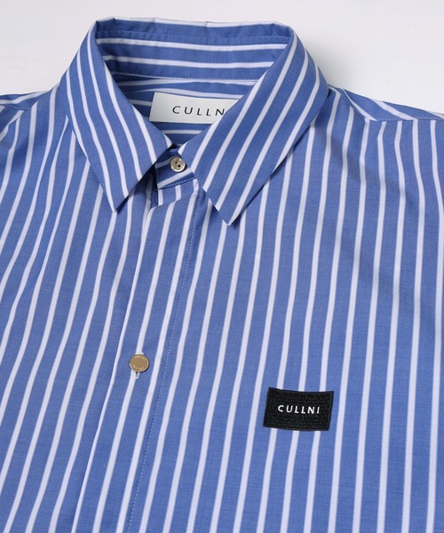 CULLNI（クルニ） シャツ High Count Broad Embroidery Patch Stripe