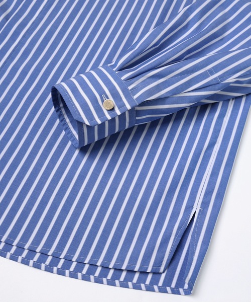 CULLNI（クルニ） シャツ High Count Broad Embroidery Patch Stripe