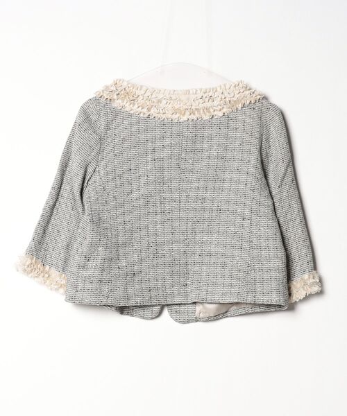 「Bon mercerie」 ツイードジャケット 38 グレー レディース_画像2