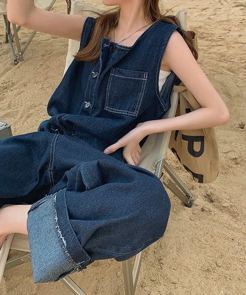 ARCADE（アーケード） サロペット オーバーオール 春夏服 ワイドデニム