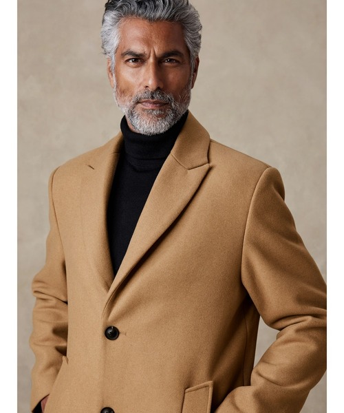 「BANANA REPUBLIC FACTORY STORE」 チェスターコート M チャコールグレー メンズ_画像4
