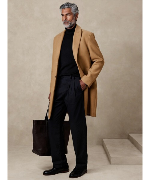 「BANANA REPUBLIC FACTORY STORE」 チェスターコート M チャコールグレー メンズ_画像6