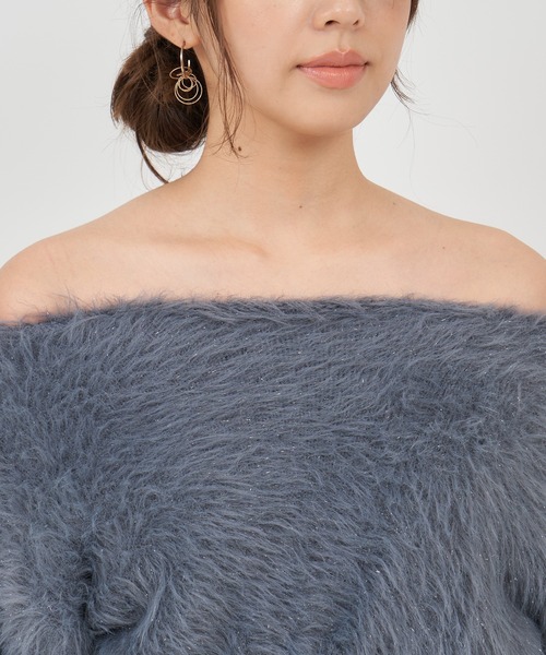 「ROYAL PARTY」 7分袖ニット FREE ホワイト レディース_画像7