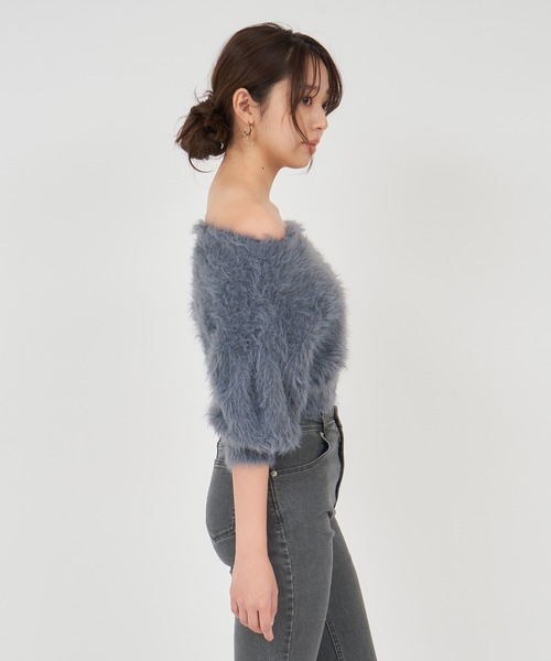 「ROYAL PARTY」 7分袖ニット FREE ホワイト レディース_画像10