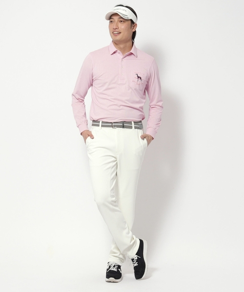 「adabat」 長袖ポロシャツ 46 ピンク メンズ_画像6