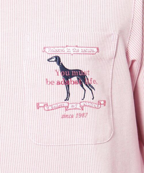 「adabat」 長袖ポロシャツ 46 ピンク メンズ_画像7