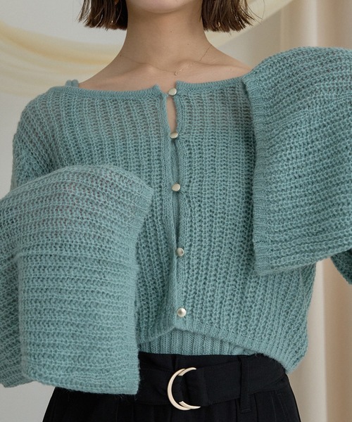 mideal（マイディール） アンサンブル sheer knit flare ensemble