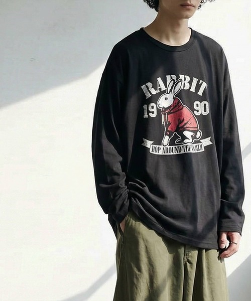 antiqua（アンティカ） antiqua tシャツ 長袖 綿100% アニマル柄