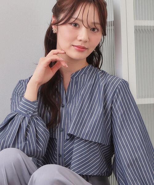 index（インデックス） ブラウス シャツ フリルキーネックシャツ「洗濯