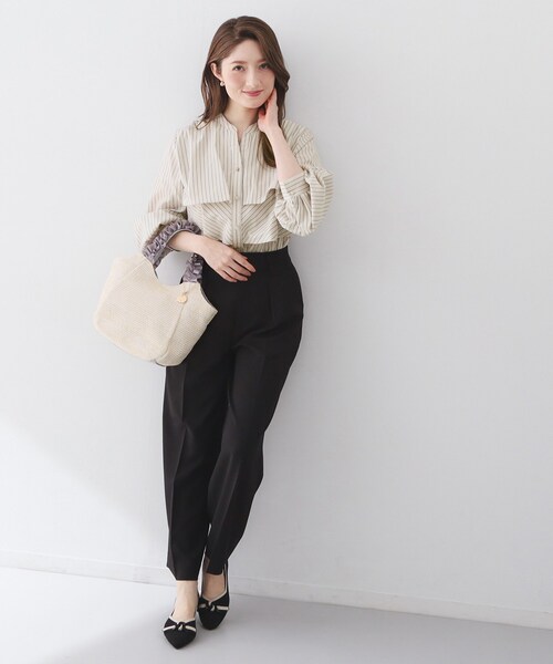 index（インデックス） ブラウス シャツ フリルキーネックシャツ「洗濯