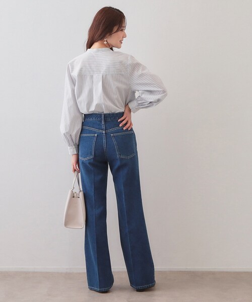 index（インデックス） ブラウス シャツ フリルキーネックシャツ「洗濯