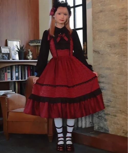 Chalmiere　シャルミエール　メイジージャンスカ＆ヘッドドレス　赤 メイジージャンパースカート | Chalmiere | axes femme onlineshop