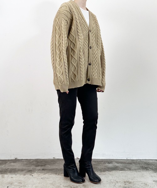 「COMMON WARE」 ニットカーディガン M ブラック レディース_画像8