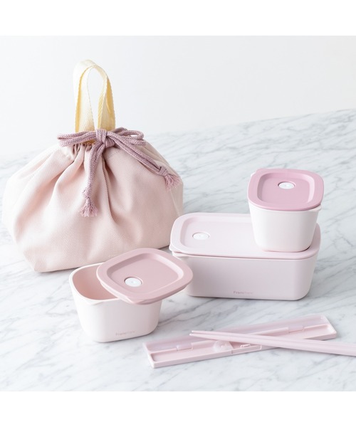 ピンクハウス♪新品未開封ランチボックス（弁当箱）ランチトリオ♪巾着♪⑦ Francfranc（フランフラン） 弁当箱 ランチボックス コンプリート5点