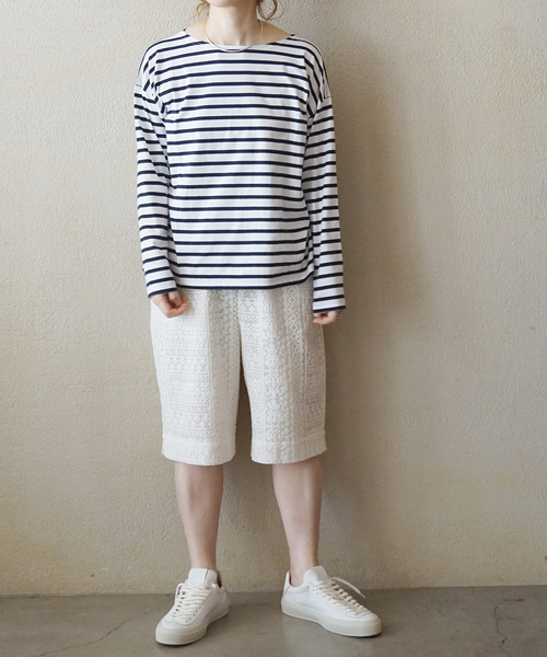 美品 25SS JOURNAL STANDARD luxe ジャーナルスタンダード ラックス バスクジャージー バルーンTシャツ ホワイト レディース 古着 中古 USED JOURNAL STANDARD LUXE（ジャーナルスタンダード ラックス） tシャツ