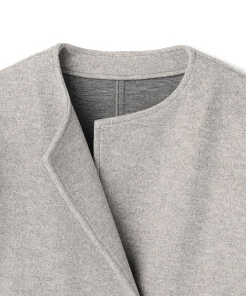 「LE SOUK HOLIDAY」 ノーカラージャケット M ネイビー レディース_画像3