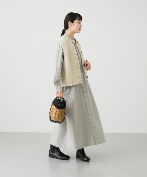 「かぐれ」 ニットベスト FREE ベージュ レディース_画像9