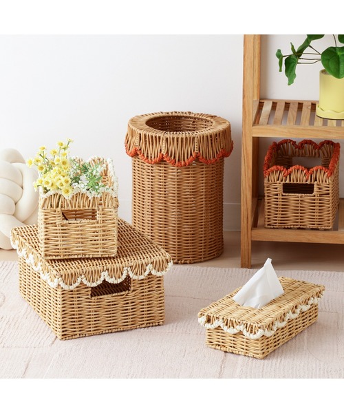 Francfranc（フランフラン） 収納 スカラップ ダストボックス L