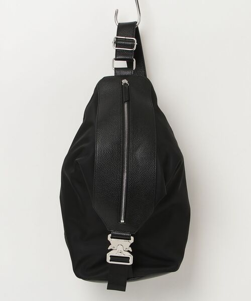 ウエストポーチ レザーナイロンフォルデッドワンショルダーBAG メンズの画像