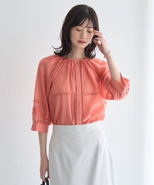 YECCA VECCA（イェッカヴェッカ） ブラウス シャツ タックスリーブ 