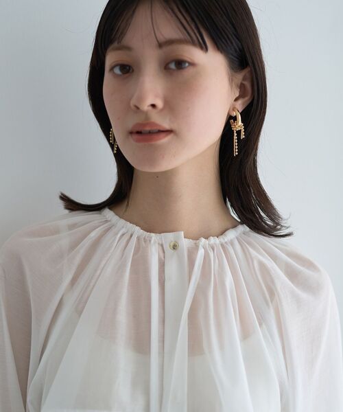 YECCA VECCA（イェッカヴェッカ） ブラウス シャツ タックスリーブ 
