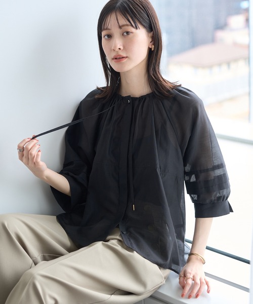 YECCA VECCA（イェッカヴェッカ） ブラウス シャツ タックスリーブ