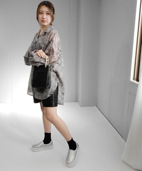「minia」 スリッポン L ブラック レディース_画像2