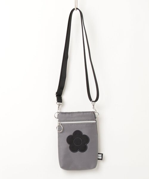 MARY QUANT（マリークヮント） 刺繍ショルダーバッグ - グレー