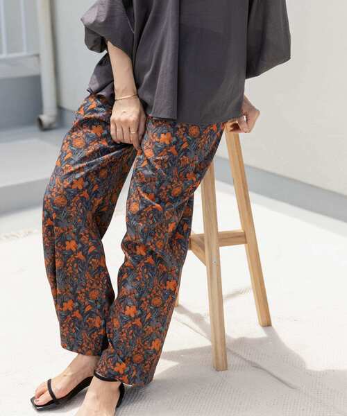 「URBAN RESEARCH DOORS」 イージーパンツ MEDIUM ネイビー レディース_画像2