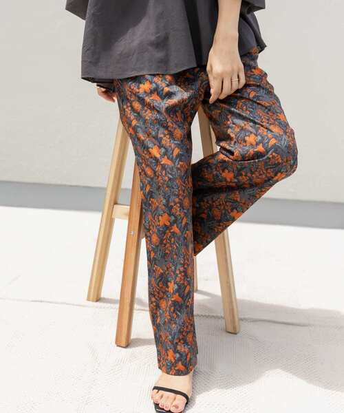 「URBAN RESEARCH DOORS」 イージーパンツ MEDIUM ネイビー レディース_画像3