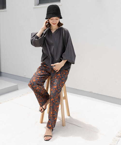 「URBAN RESEARCH DOORS」 イージーパンツ MEDIUM ネイビー レディース_画像9
