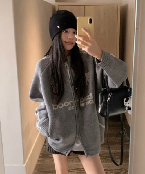 「lilful」 ニットカーディガン F グレー レディース_画像7