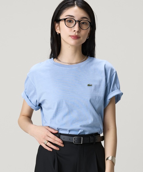 LACOSTE（ラコステ） tシャツ 半袖 クロップド丈 ピグメントダイT 
