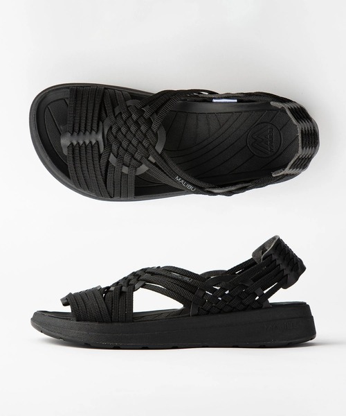 「MALIBU SANDALS」 サンダル 24cm ブラック メンズ_画像5