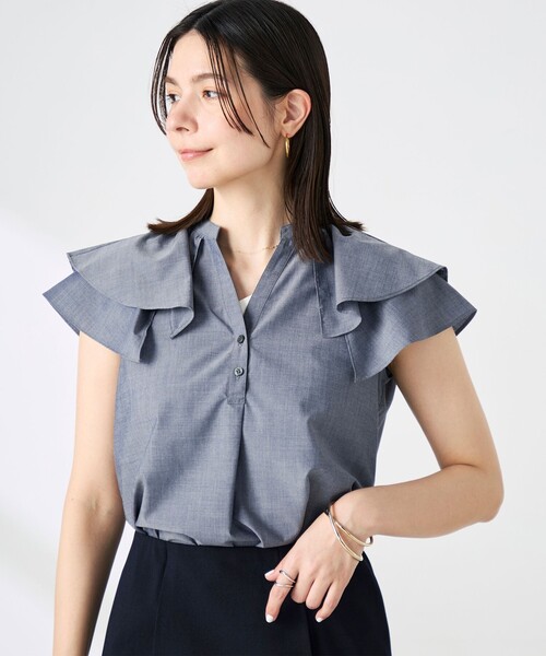 NOLLEY'S - NOLLEY'S Vネックシフォンブラウス　他3点 NOLLEY'S（ノーリーズ） ブラウス シャツ ウォッシャブルダブルフリル