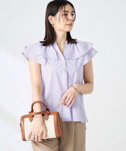 NOLLEY'S（ノーリーズ） ブラウス シャツ ウォッシャブルダブルフリル