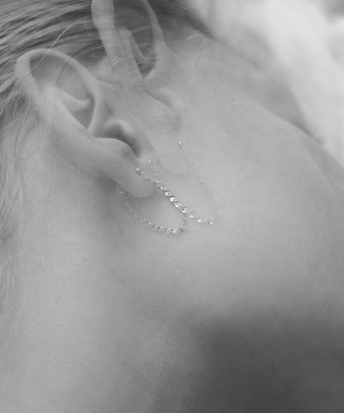 ピアス 「les bon bon」k18 aria drape pierce single/アリア ドレープ ピアス single BOB992の画像