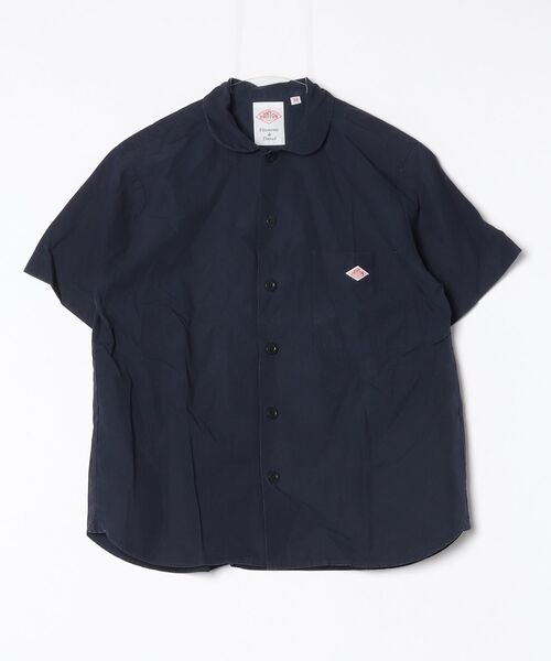 Danton（ダントン） 半袖シャツ 34 ネイビー レディース : ZOZOTOWN