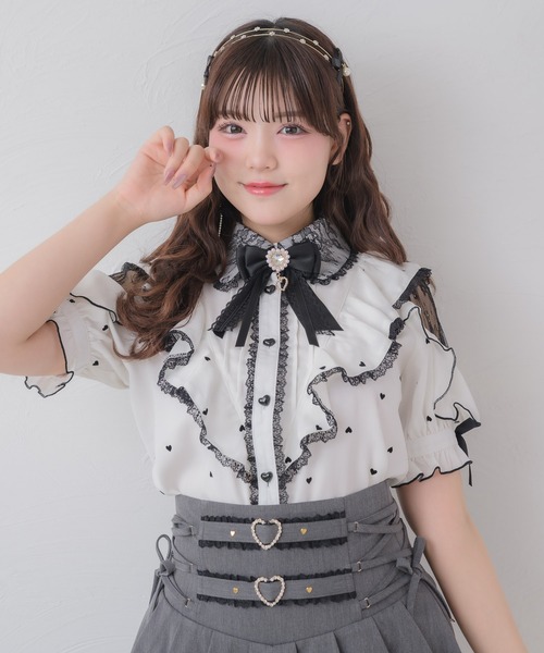 ROJITA（ロジータ） ブラウス シャツ 半袖 ハートドットブラウス