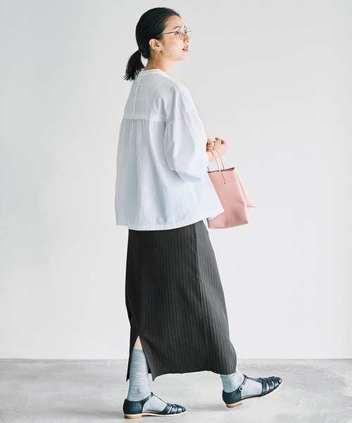 「avecmoi」 長袖ブラウス MEDIUM ホワイト レディース_画像8