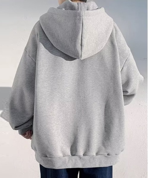 「NEW GENTLEMAN」 ジップアップパーカー X-LARGE ダークグレー メンズ_画像4