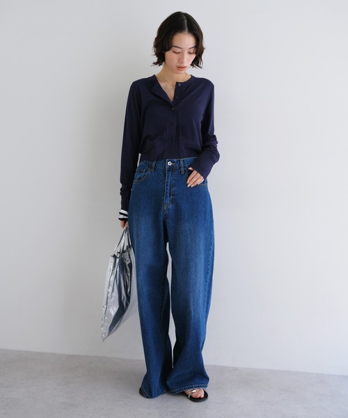 「ANME」 カーディガン M ネイビー レディース_画像2