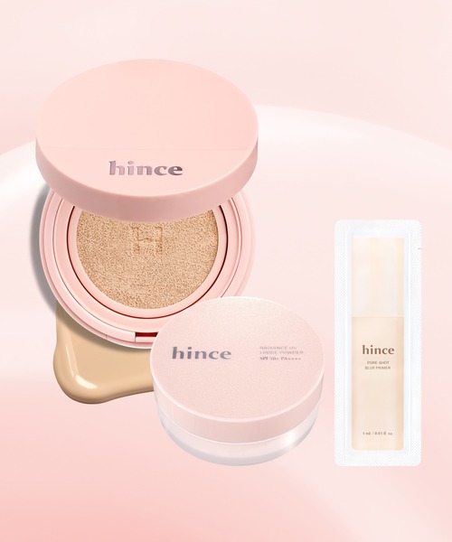 hince クッションファンデーション 下地　パウダー　コンシーラー　4点セット hince ファンデーション ヒンス 「ZOZO限定」ピンクベースセット